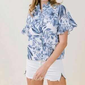 Laroque - Gia Blouse in hibiscus large